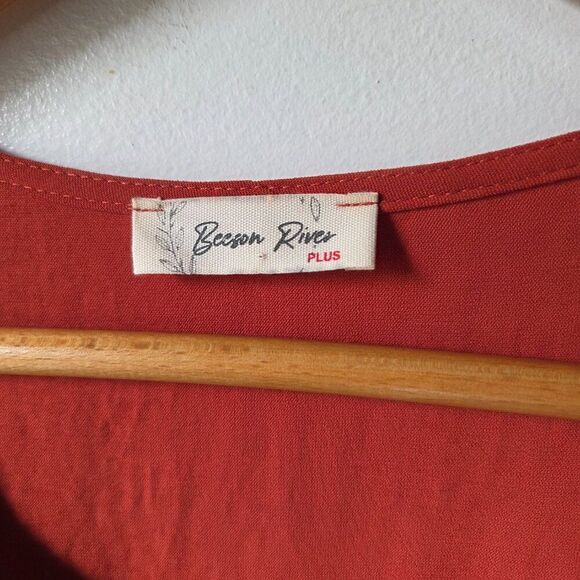 EUC LIKE NEW BEESON RIVER RUST ANIMAL PRINT MIX LONGSLEEVES SHORT DRESS 2XL PLUS - Picture 10 of 14